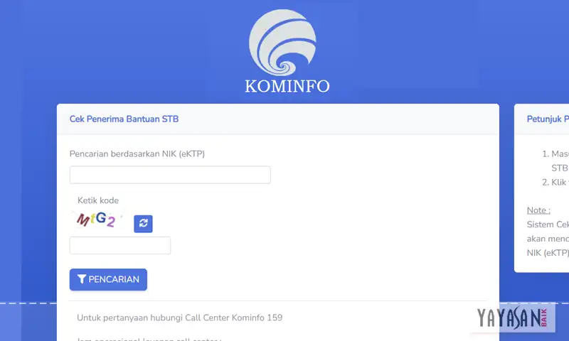 Cara Cek Bantuan STB online