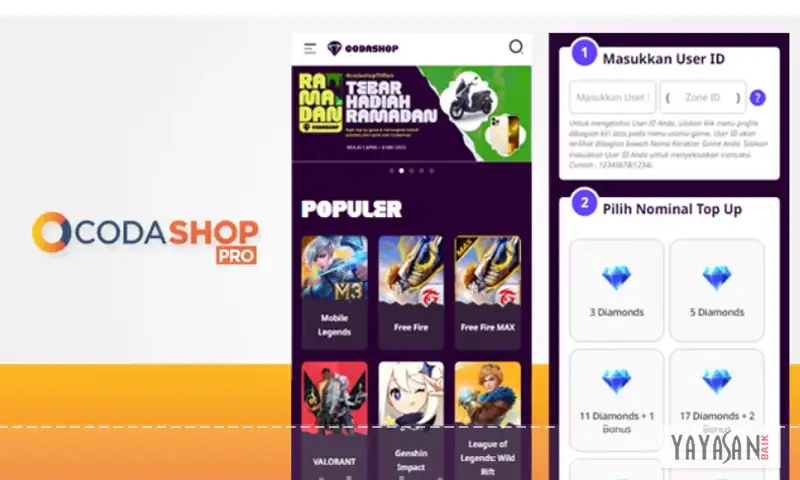 Cara Top Up dan Daftar Apk Codashop