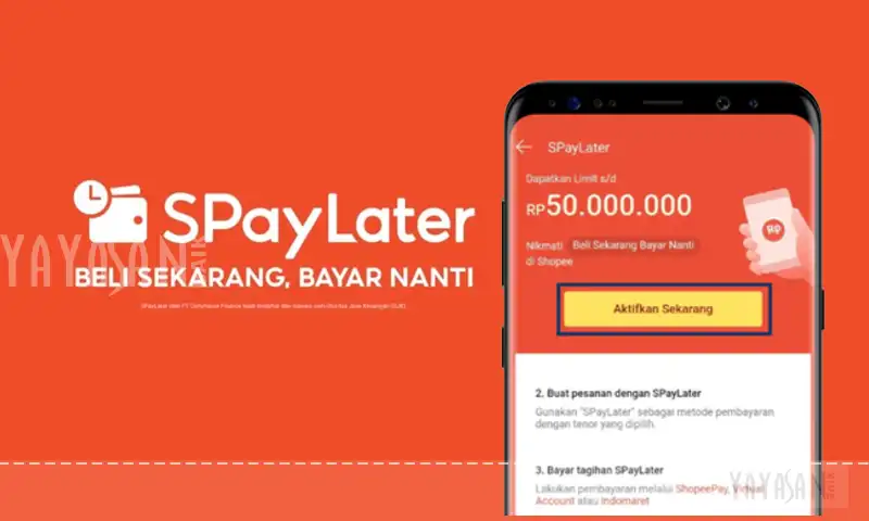 cara aktifkan spaylater