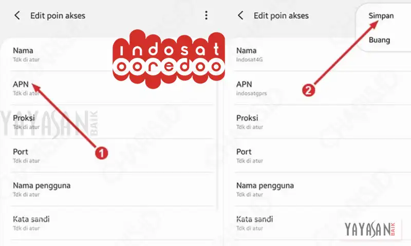 cara setting APN INDOSAT