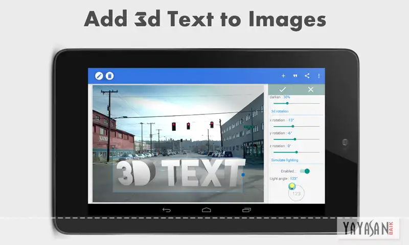 fitur 3D Text Pixellab