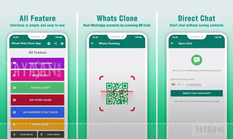 fitur WA Clone Mod Apk