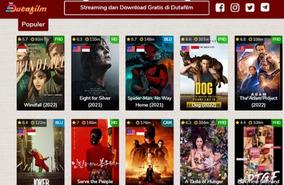 streaming dan download film gratis di dutafilm